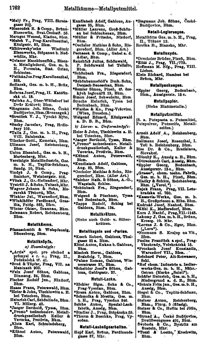 Compass. Finanzielles Jahrbuch 1923, Band V: Tschechoslowakei. - Seite 2212