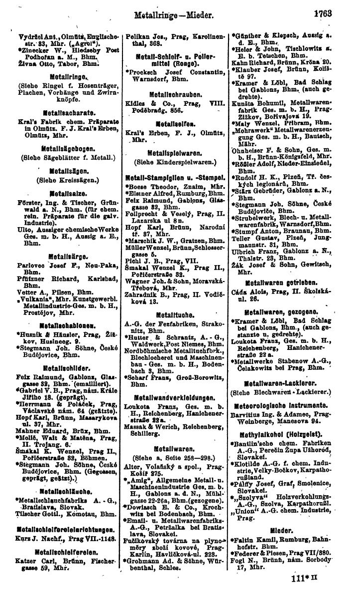 Compass. Finanzielles Jahrbuch 1923, Band V: Tschechoslowakei. - Page 2213