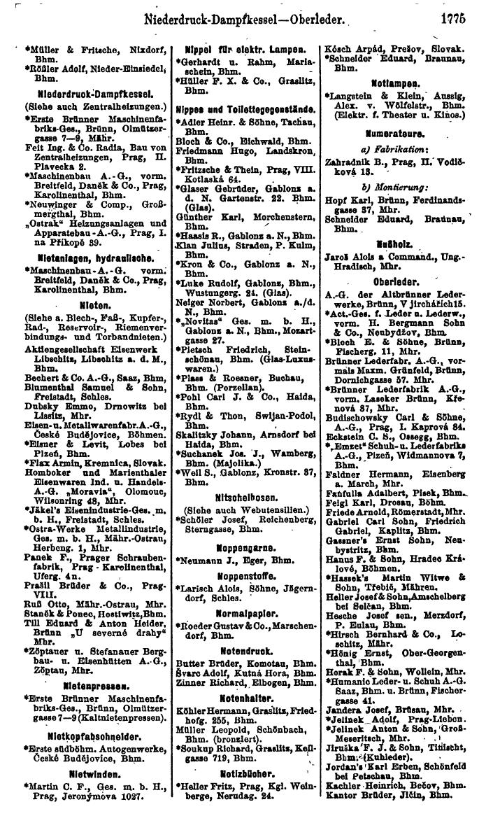 Compass. Finanzielles Jahrbuch 1923, Band V: Tschechoslowakei. - Page 2225