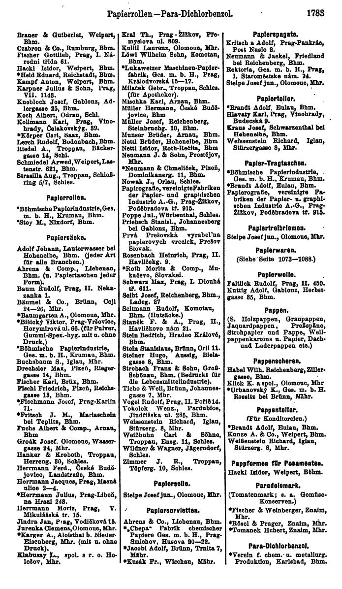 Compass. Finanzielles Jahrbuch 1923, Band V: Tschechoslowakei. - Page 2233