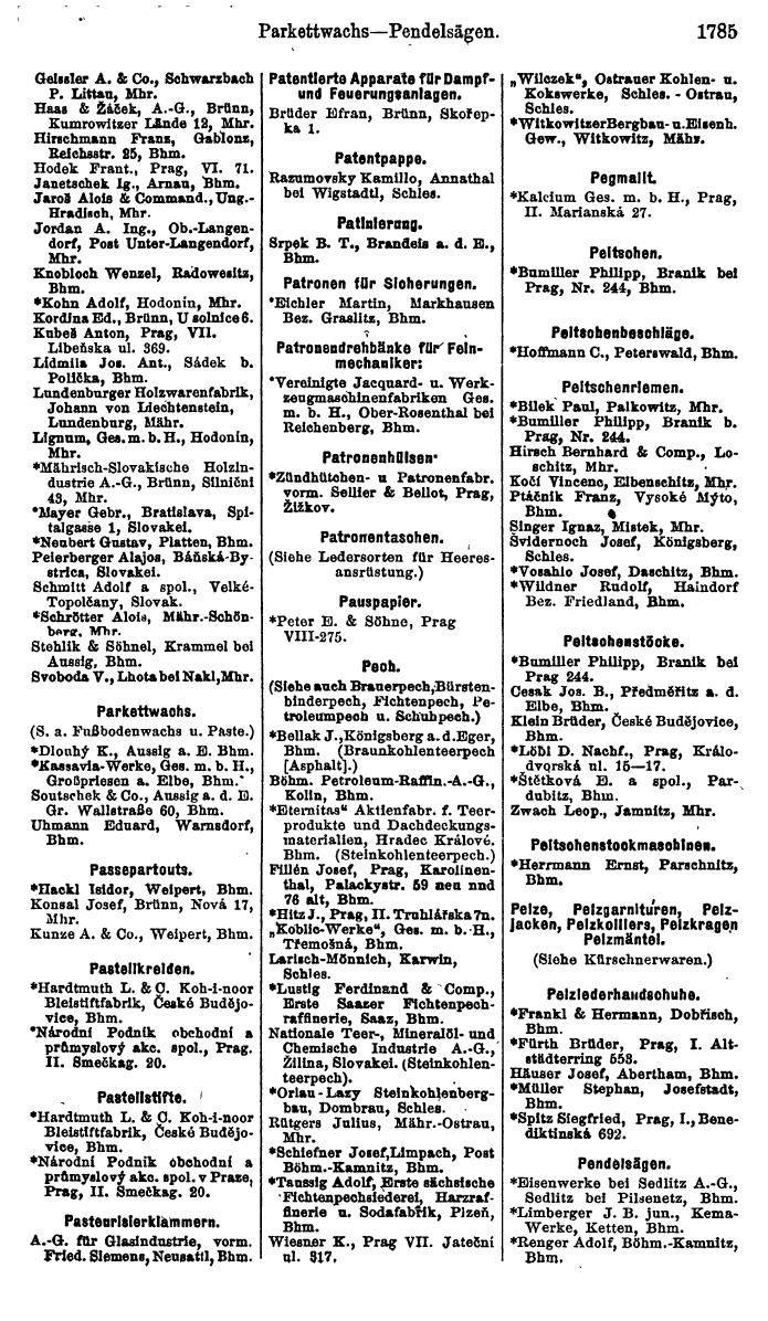 Compass. Finanzielles Jahrbuch 1923, Band V: Tschechoslowakei. - Seite 2235