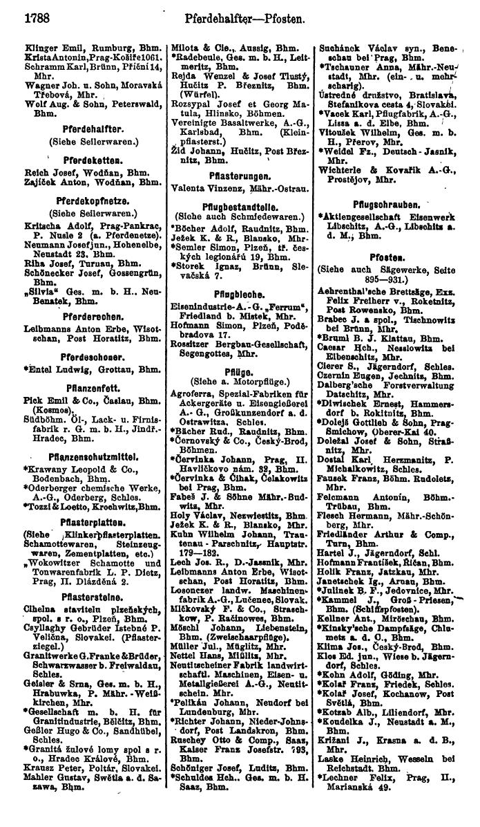 Compass. Finanzielles Jahrbuch 1923, Band V: Tschechoslowakei. - Seite 2238