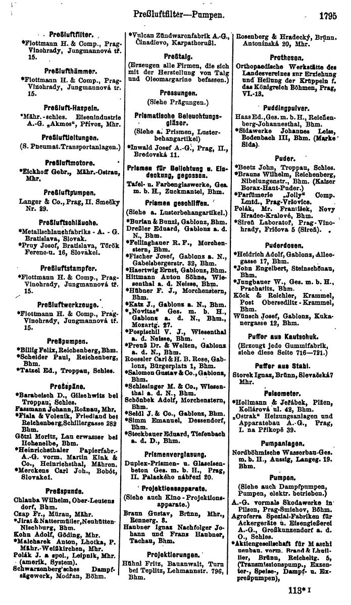 Compass. Finanzielles Jahrbuch 1923, Band V: Tschechoslowakei. - Seite 2245