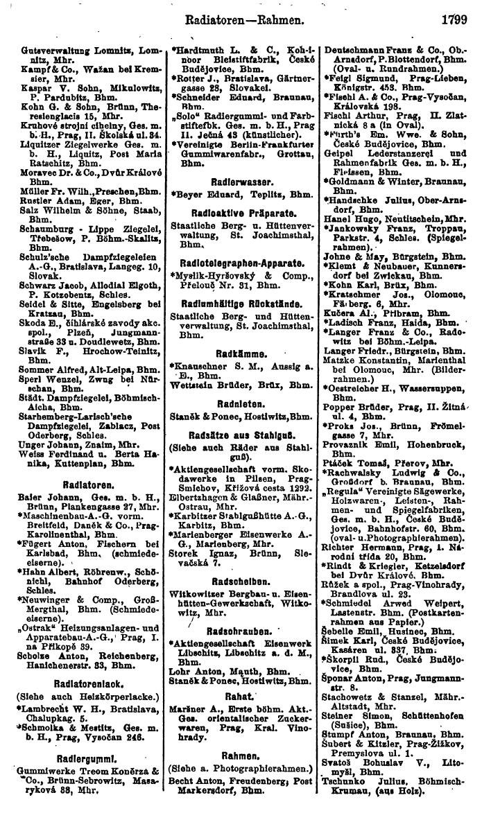 Compass. Finanzielles Jahrbuch 1923, Band V: Tschechoslowakei. - Seite 2249