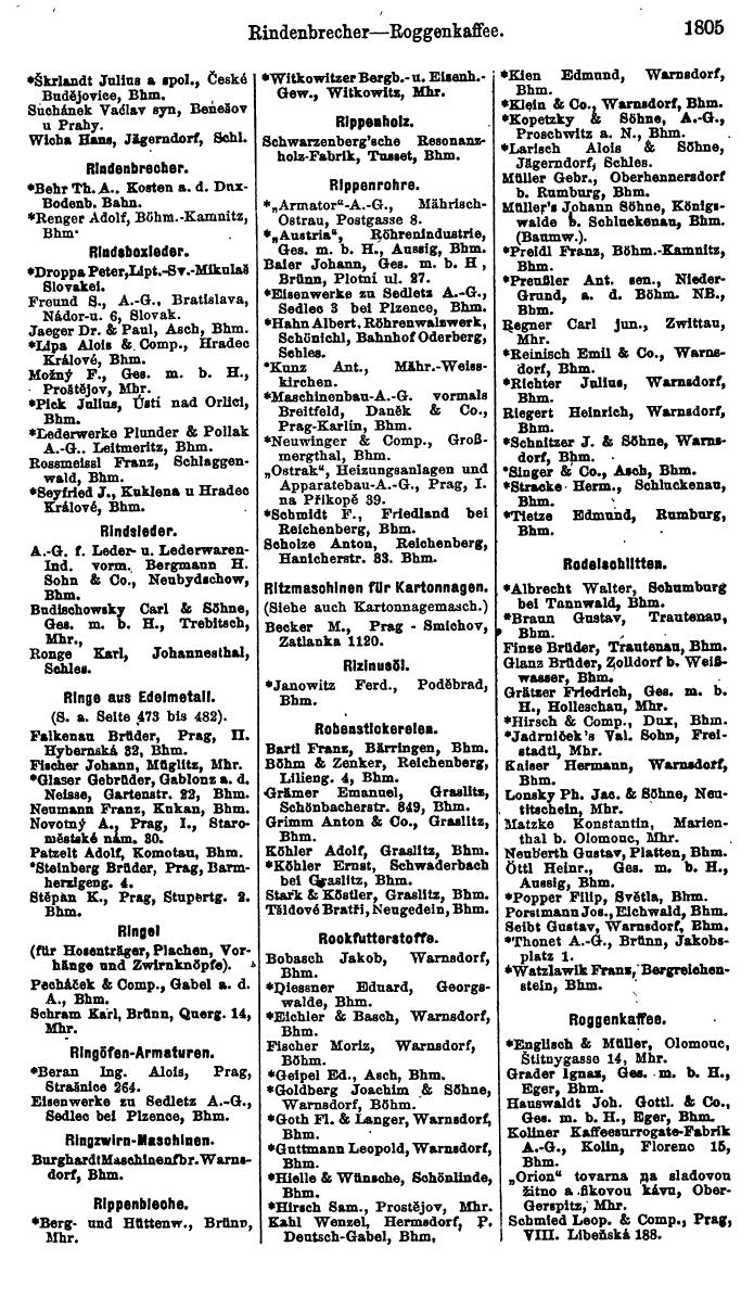 Compass. Finanzielles Jahrbuch 1923, Band V: Tschechoslowakei. - Seite 2255