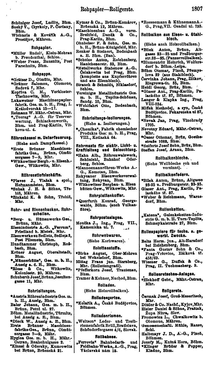 Compass. Finanzielles Jahrbuch 1923, Band V: Tschechoslowakei. - Seite 2257