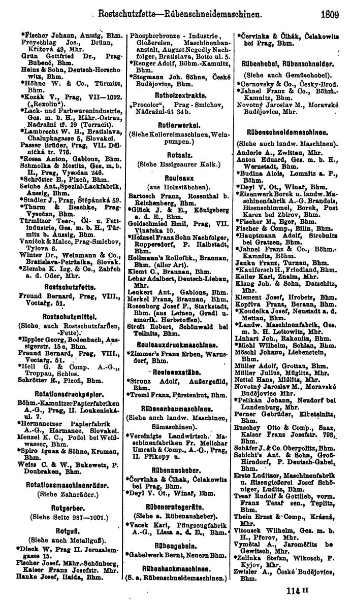 Compass. Finanzielles Jahrbuch 1923, Band V: Tschechoslowakei. - Seite 2259