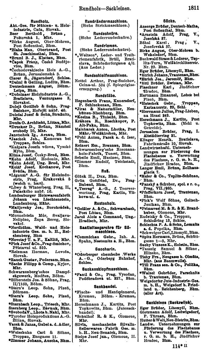 Compass. Finanzielles Jahrbuch 1923, Band V: Tschechoslowakei. - Page 2261