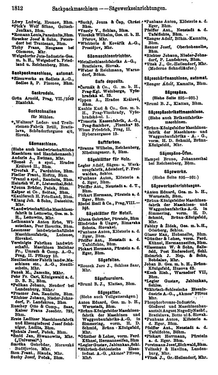 Compass. Finanzielles Jahrbuch 1923, Band V: Tschechoslowakei. - Page 2262