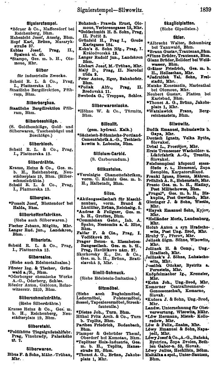 Compass. Finanzielles Jahrbuch 1923, Band V: Tschechoslowakei. - Page 2291