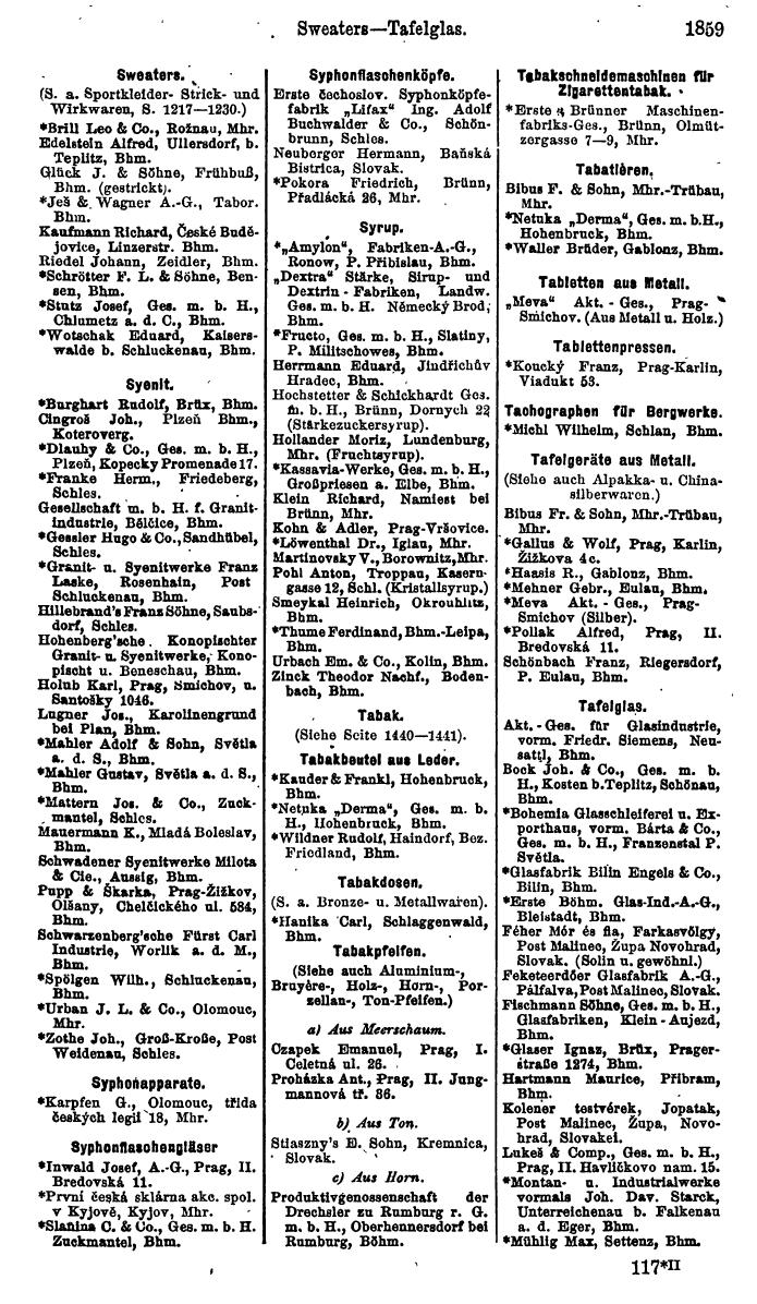 Compass. Finanzielles Jahrbuch 1923, Band V: Tschechoslowakei. - Seite 2311