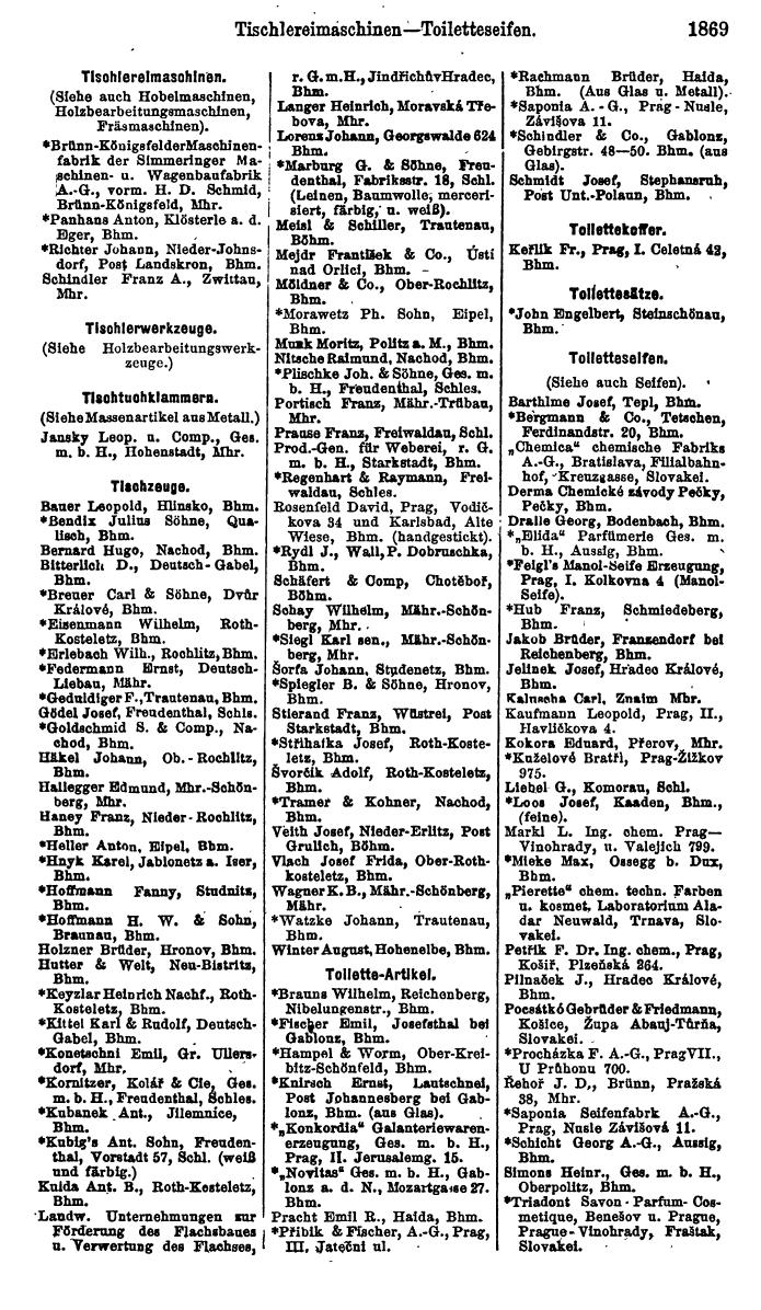 Compass. Finanzielles Jahrbuch 1923, Band V: Tschechoslowakei. - Seite 2321