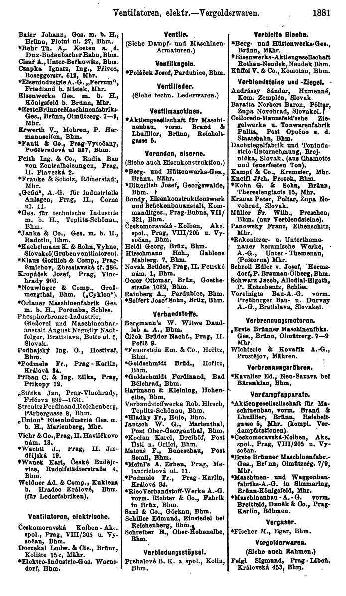 Compass. Finanzielles Jahrbuch 1923, Band V: Tschechoslowakei. - Seite 2333