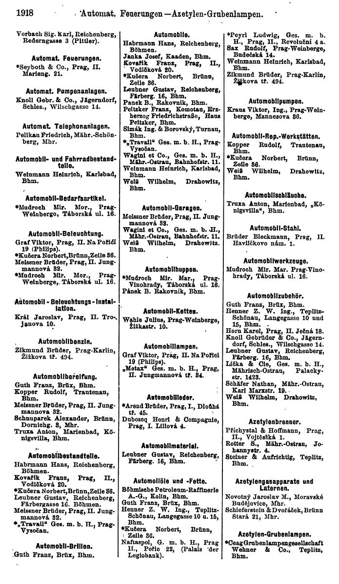 Compass. Finanzielles Jahrbuch 1923, Band V: Tschechoslowakei. - Seite 2370