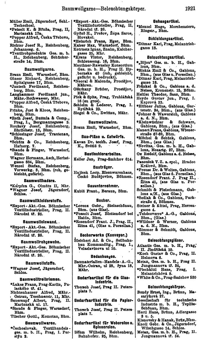 Compass. Finanzielles Jahrbuch 1923, Band V: Tschechoslowakei. - Seite 2373