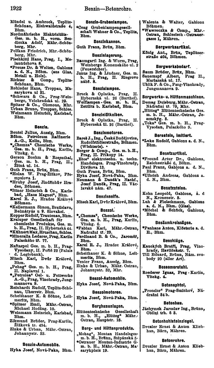 Compass. Finanzielles Jahrbuch 1923, Band V: Tschechoslowakei. - Page 2374