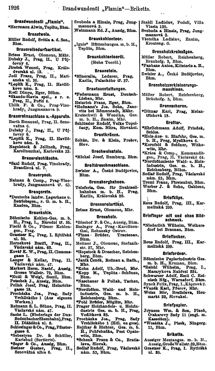 Compass. Finanzielles Jahrbuch 1923, Band V: Tschechoslowakei. - Seite 2378