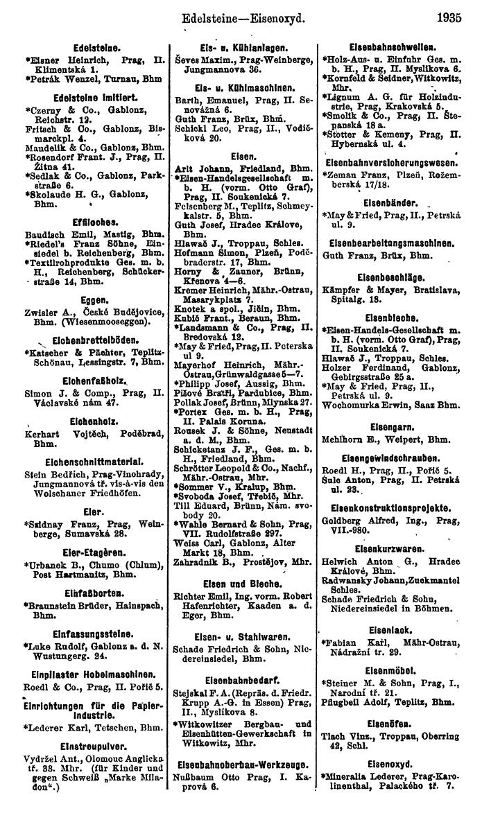 Compass. Finanzielles Jahrbuch 1923, Band V: Tschechoslowakei. - Seite 2387