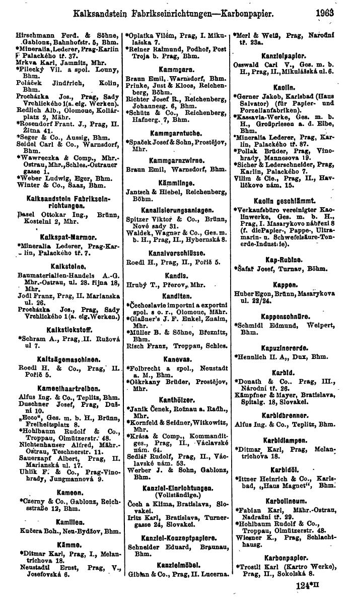 Compass. Finanzielles Jahrbuch 1923, Band V: Tschechoslowakei. - Seite 2415