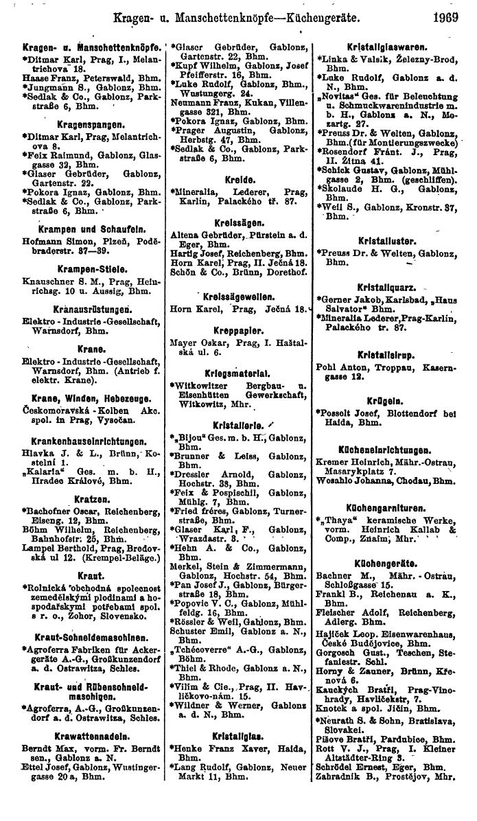 Compass. Finanzielles Jahrbuch 1923, Band V: Tschechoslowakei. - Seite 2421