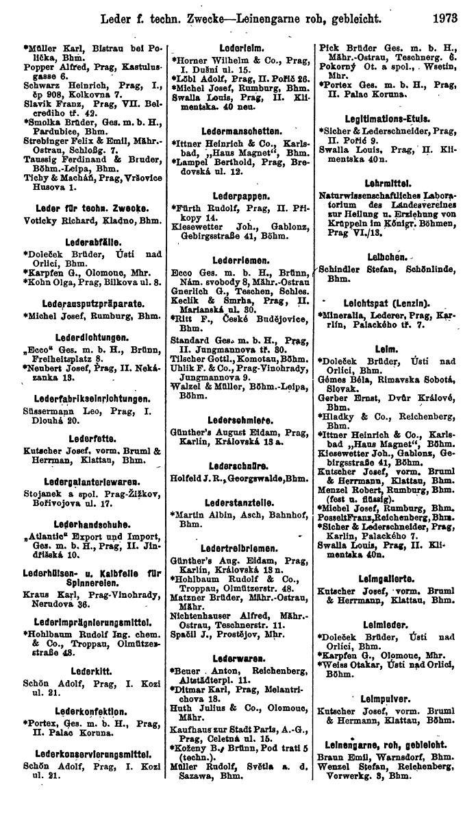 Compass. Finanzielles Jahrbuch 1923, Band V: Tschechoslowakei. - Seite 2425