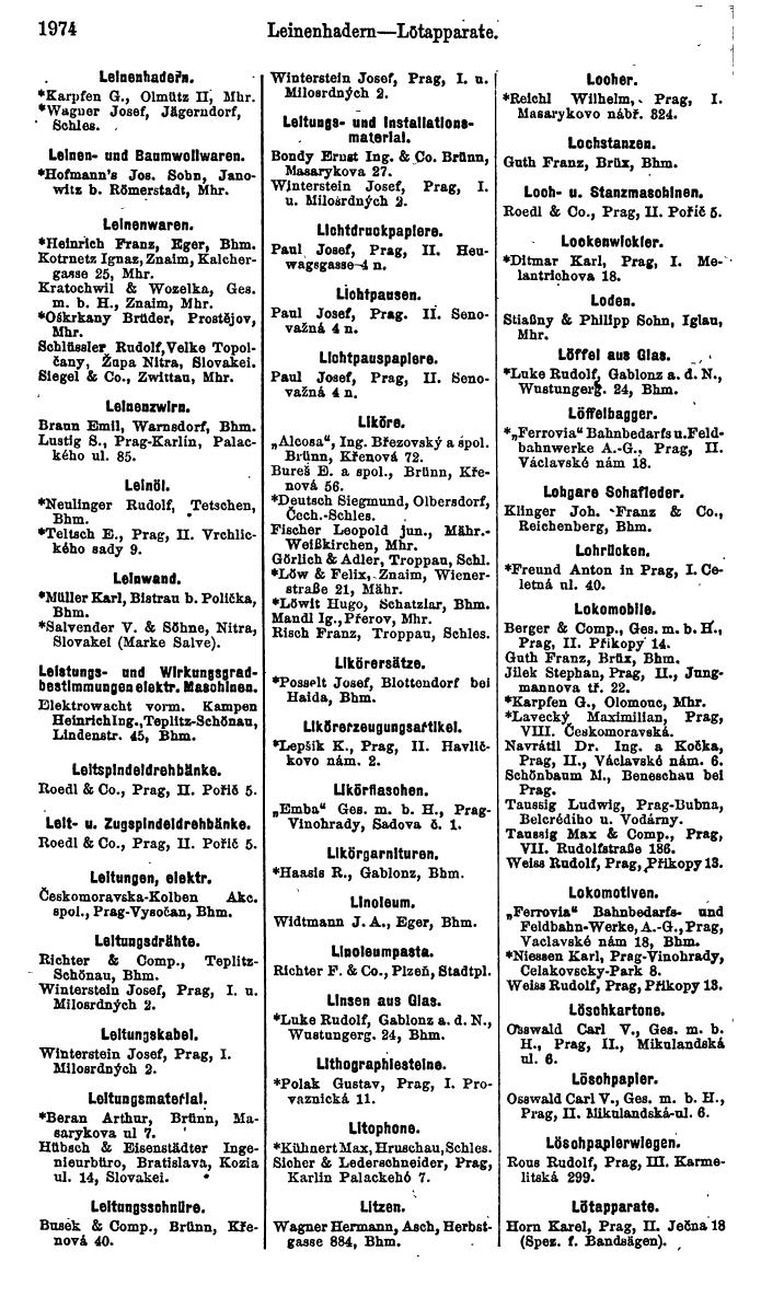 Compass. Finanzielles Jahrbuch 1923, Band V: Tschechoslowakei. - Seite 2426