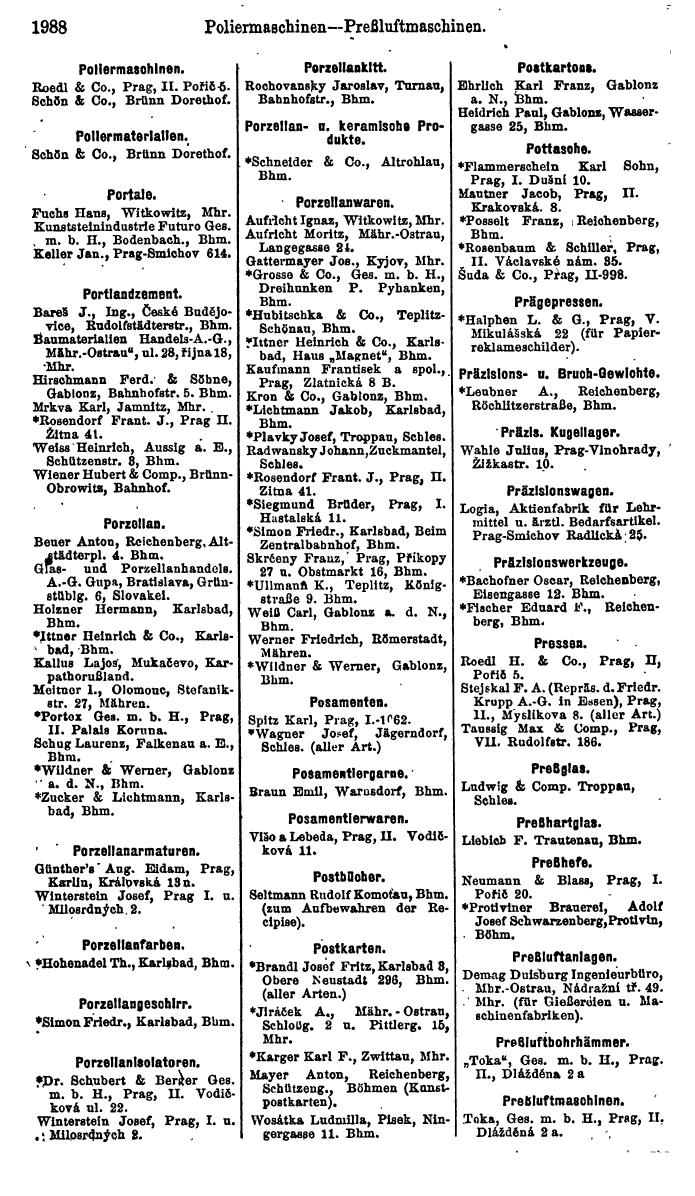 Compass. Finanzielles Jahrbuch 1923, Band V: Tschechoslowakei. - Page 2440