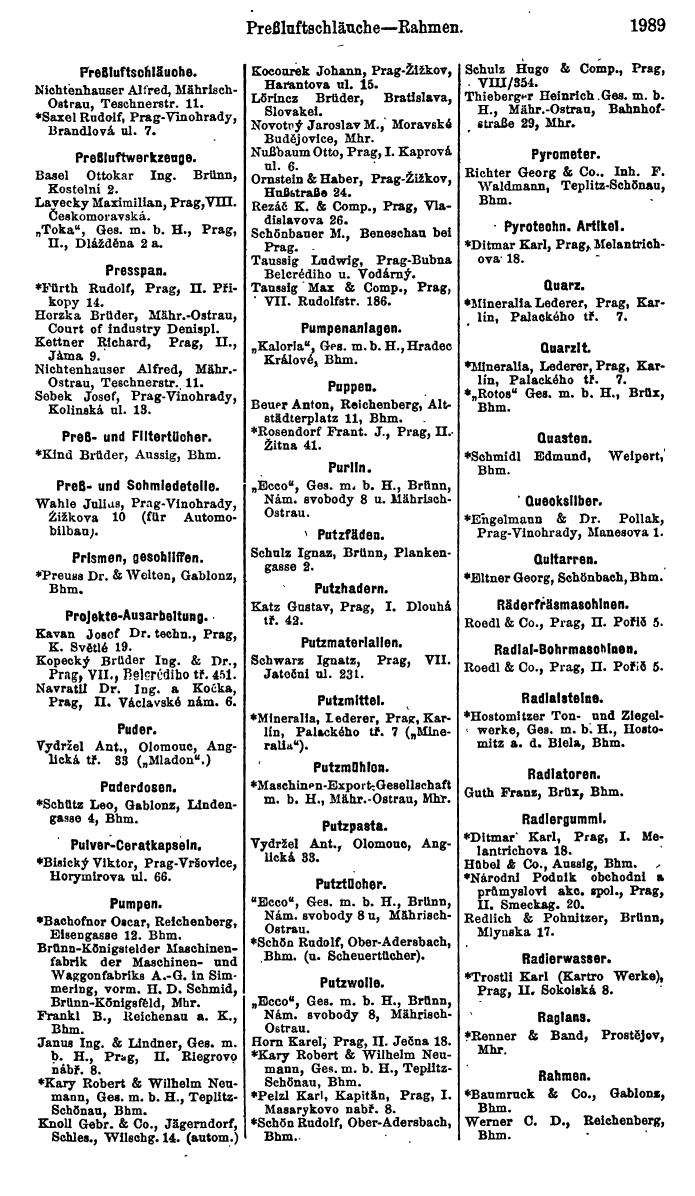 Compass. Finanzielles Jahrbuch 1923, Band V: Tschechoslowakei. - Seite 2441