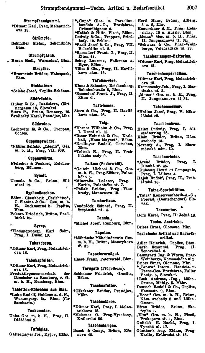 Compass. Finanzielles Jahrbuch 1923, Band V: Tschechoslowakei. - Seite 2459