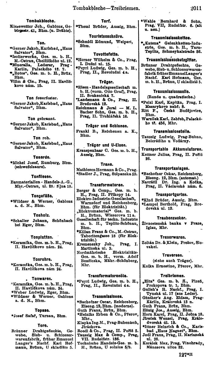 Compass. Finanzielles Jahrbuch 1923, Band V: Tschechoslowakei. - Seite 2463