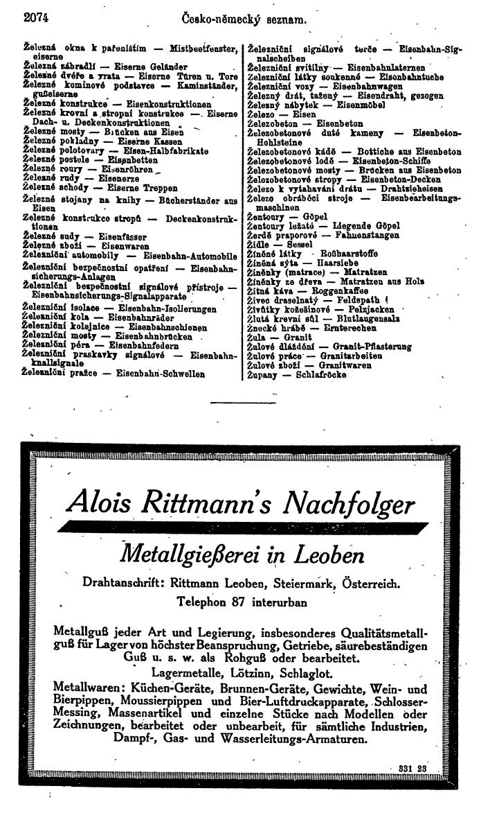 Compass. Finanzielles Jahrbuch 1923, Band V: Tschechoslowakei. - Page 2526