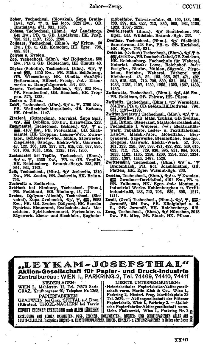 Compass. Finanzielles Jahrbuch 1923, Band V: Tschechoslowakei. - Page 335