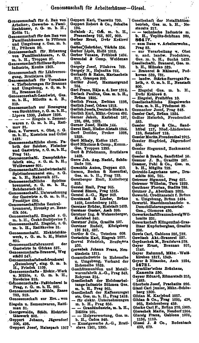 Compass. Finanzielles Jahrbuch 1923, Band V: Tschechoslowakei. - Seite 74