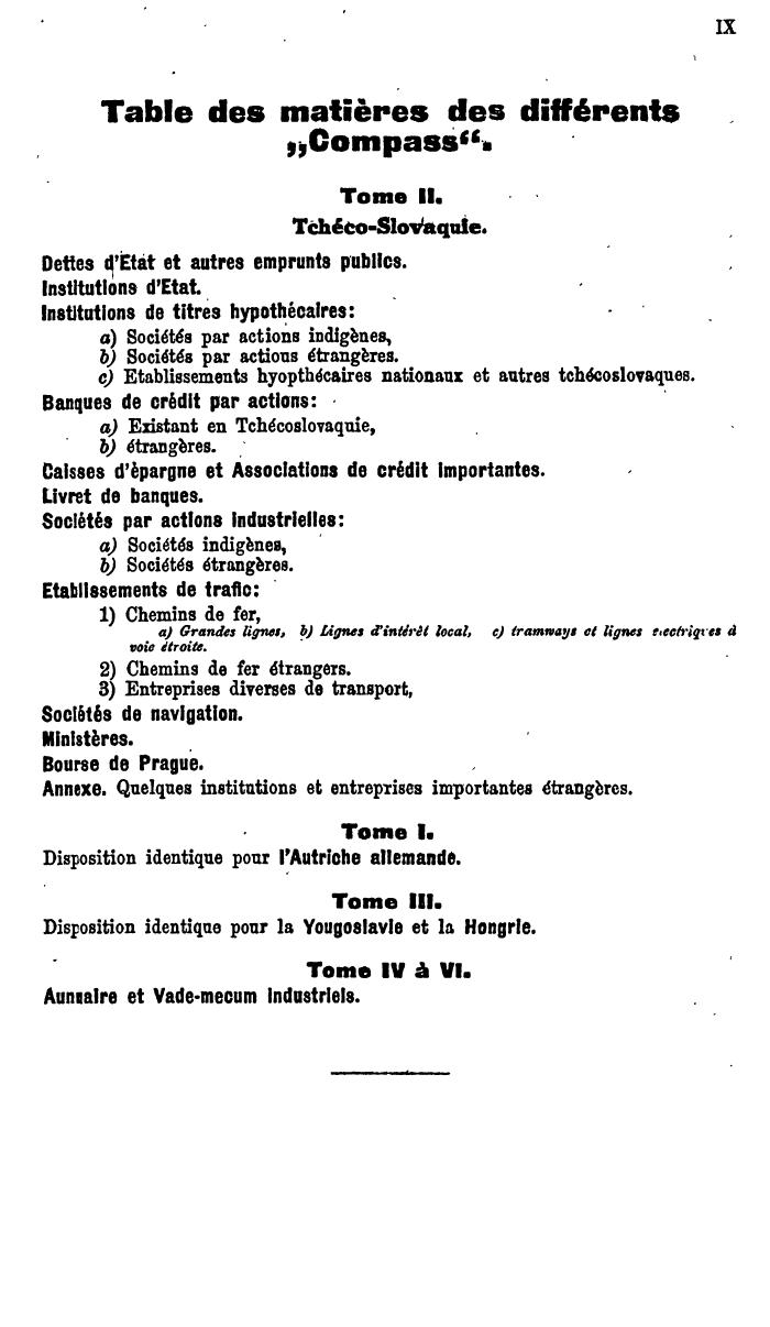 Compass. Finanzielles Jahrbuch 1924, Band II: Tschechoslowakei. - Page 13