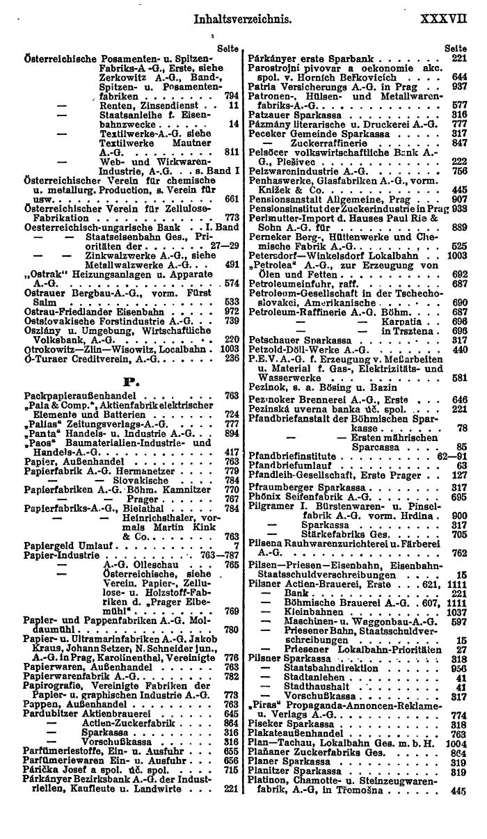 Compass. Finanzielles Jahrbuch 1924, Band II: Tschechoslowakei. - Seite 41