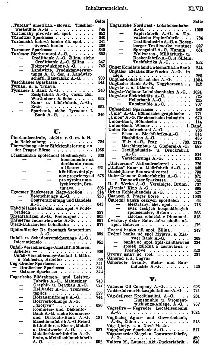 Compass. Finanzielles Jahrbuch 1924, Band II: Tschechoslowakei. - Page 51
