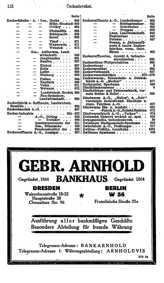 Compass. Finanzielles Jahrbuch 1924, Band II: Tschechoslowakei. - Page 56