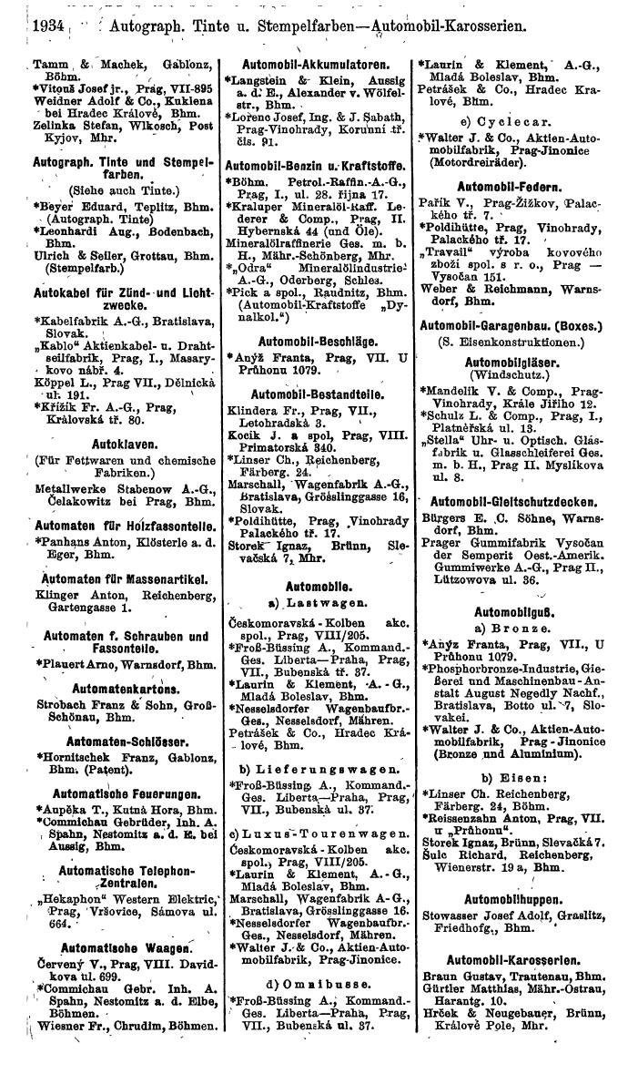 Compass. Finanzielles Jahrbuch 1924, Band V: Tschechoslowakei. - Seite 2092