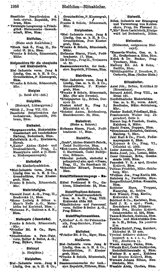 Compass. Finanzielles Jahrbuch 1924, Band V: Tschechoslowakei. - Seite 2116