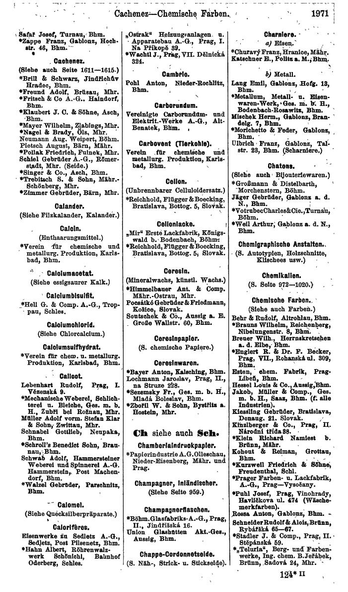 Compass. Finanzielles Jahrbuch 1924, Band V: Tschechoslowakei. - Seite 2129