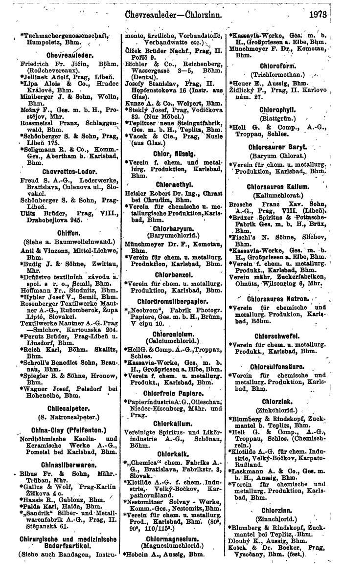 Compass. Finanzielles Jahrbuch 1924, Band V: Tschechoslowakei. - Seite 2131