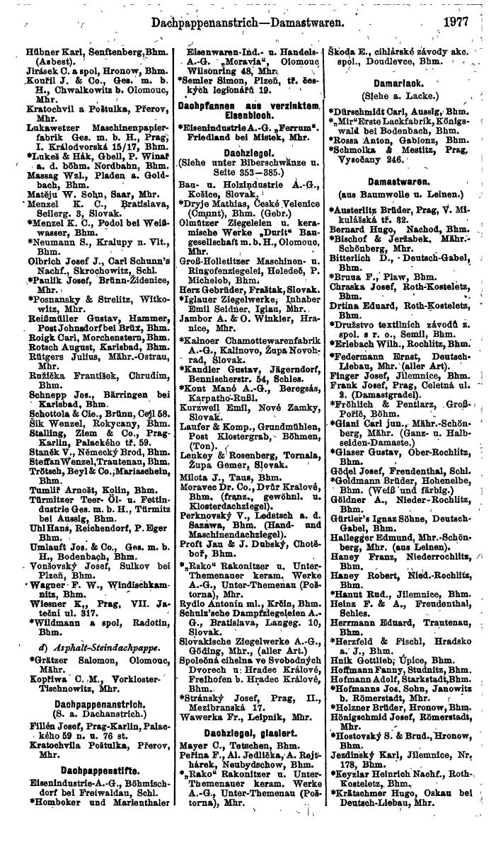 Compass. Finanzielles Jahrbuch 1924, Band V: Tschechoslowakei. - Seite 2135