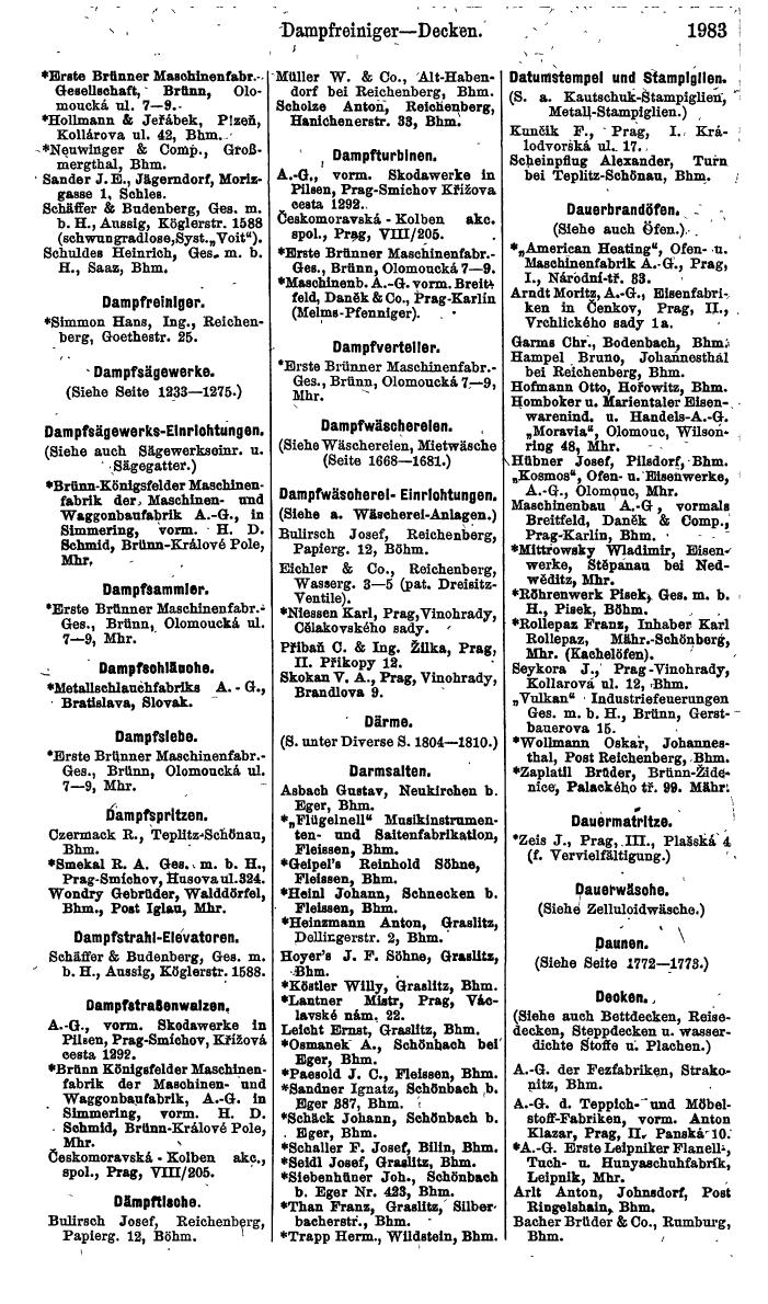 Compass. Finanzielles Jahrbuch 1924, Band V: Tschechoslowakei. - Seite 2141