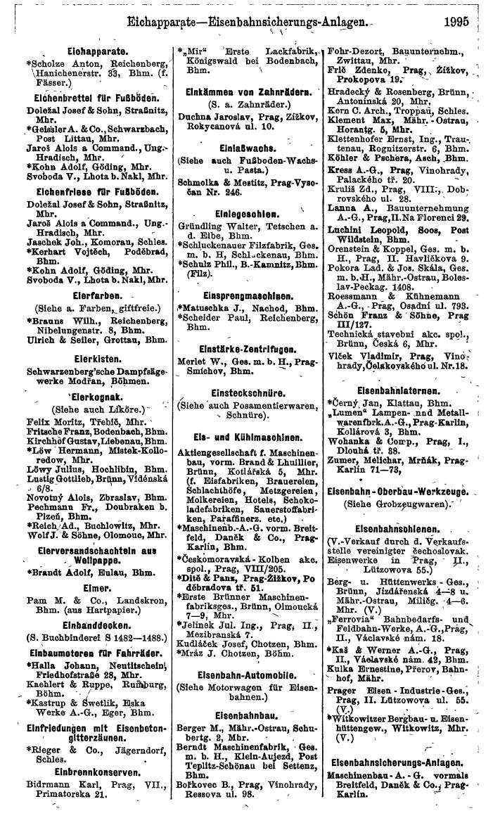 Compass. Finanzielles Jahrbuch 1924, Band V: Tschechoslowakei. - Seite 2153