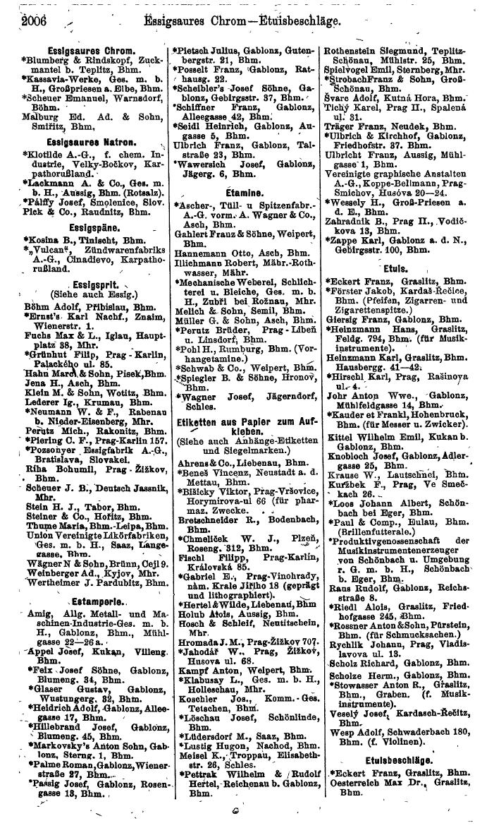 Compass. Finanzielles Jahrbuch 1924, Band V: Tschechoslowakei. - Page 2164