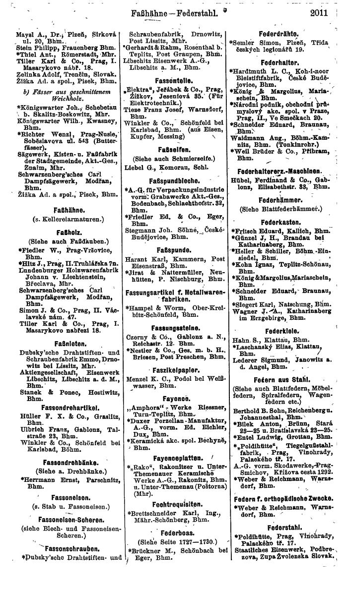 Compass. Finanzielles Jahrbuch 1924, Band V: Tschechoslowakei. - Seite 2169