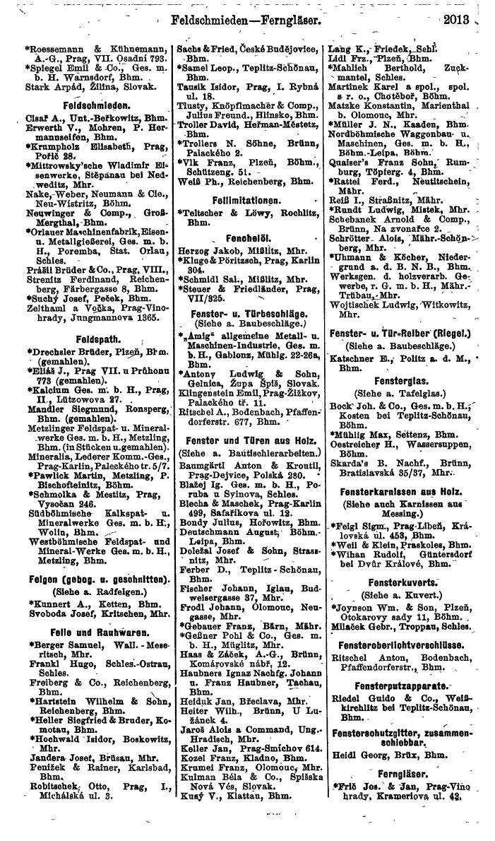 Compass. Finanzielles Jahrbuch 1924, Band V: Tschechoslowakei. - Seite 2171