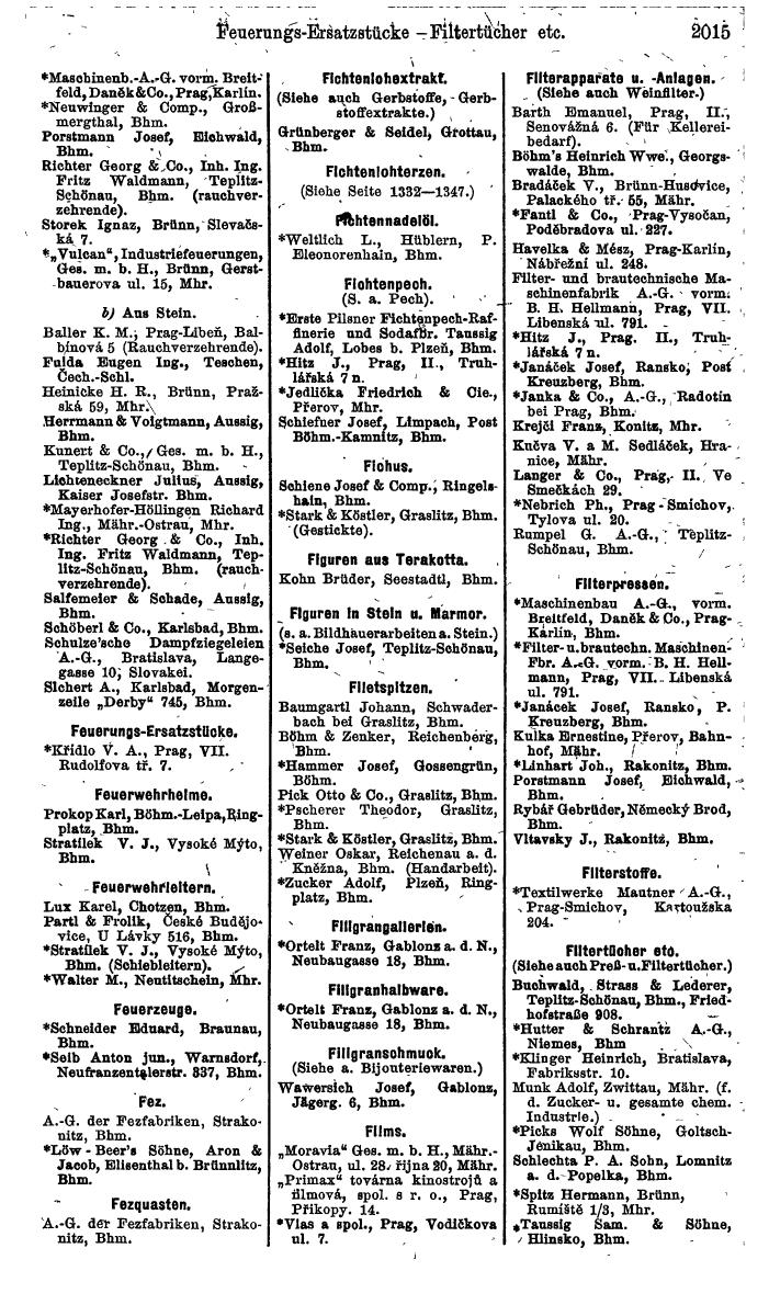 Compass. Finanzielles Jahrbuch 1924, Band V: Tschechoslowakei. - Seite 2173