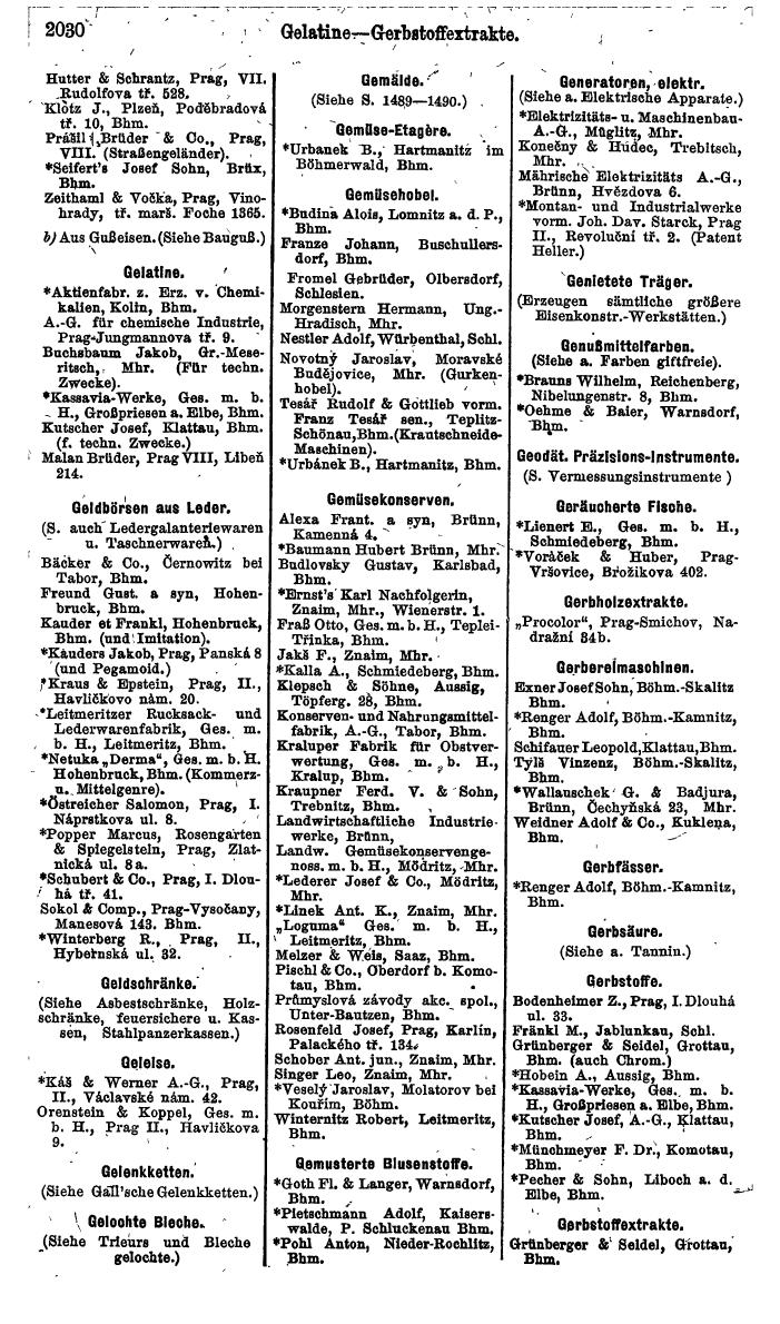 Compass. Finanzielles Jahrbuch 1924, Band V: Tschechoslowakei. - Seite 2188