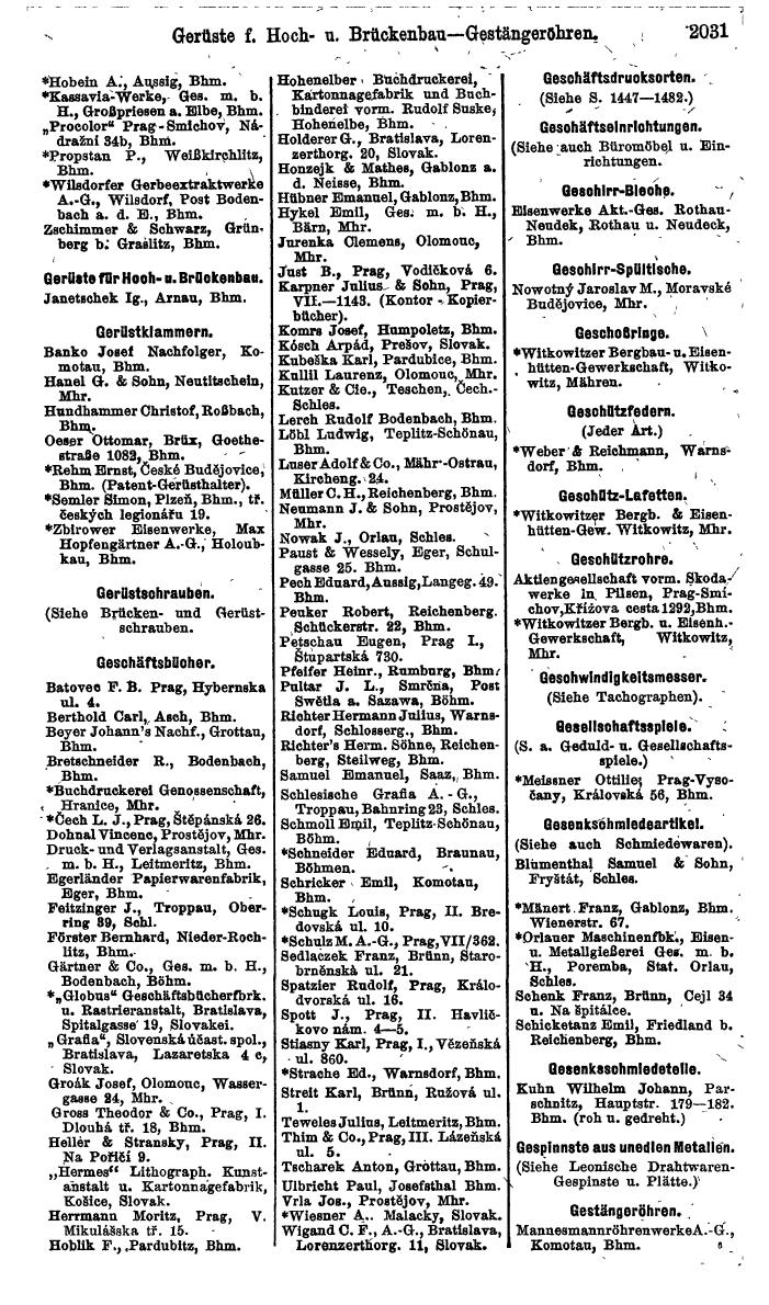 Compass. Finanzielles Jahrbuch 1924, Band V: Tschechoslowakei. - Page 2189